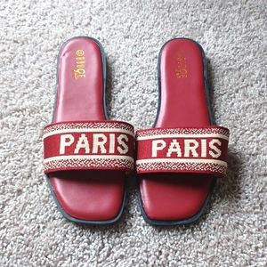 Burgundy sandals